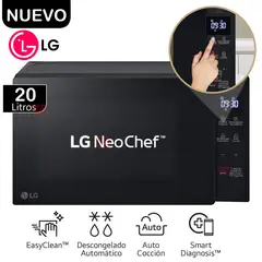 LG - Horno Microondas MS2032GAS 20L con EasyClean