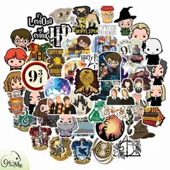 GENERICO - Sticker Harry Potter pack 50 pegatinas magicas resistente al agua