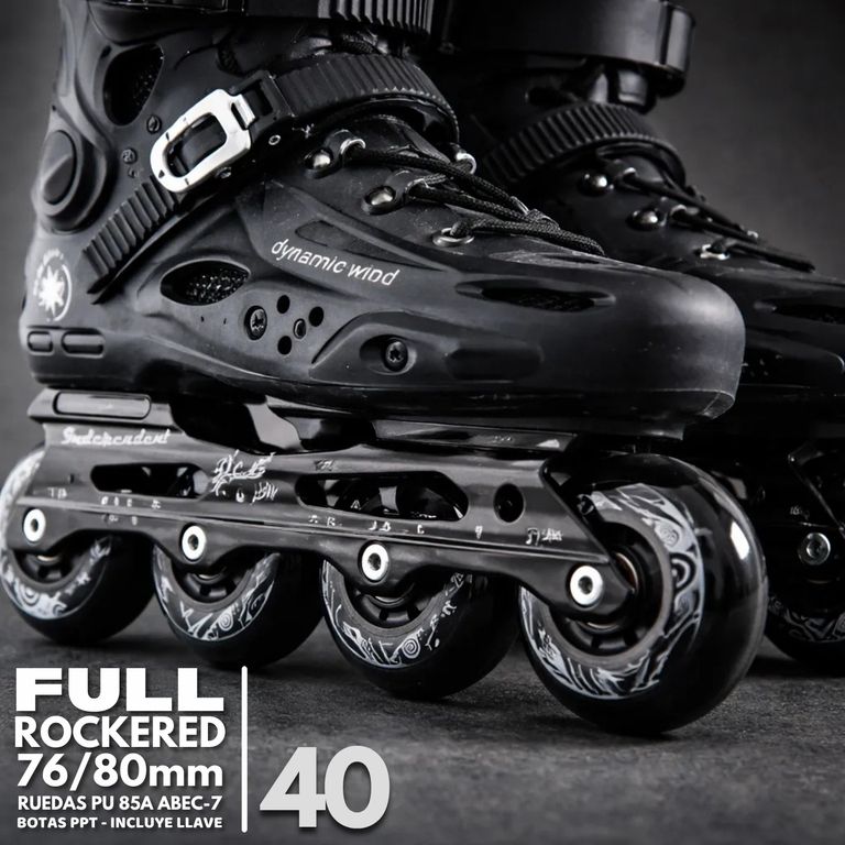Patines Freestyle Slalom FX8 Talla 40 Full Rockered 76/80mm ABEC-7 85A Professional Skates