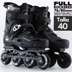 DLF - Patines Freestyle FX8 Rockered Skates - BK - Talla 40