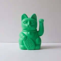 LUCKY CATS - Gato de la Suerte Verde