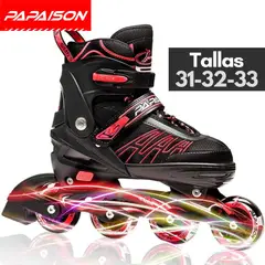 PAPAISON - Patines Inline Skates - MOD 301 - RD - Tallas 31-32-33