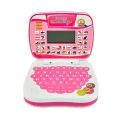 GENERICO - Mini Ordenador Laptop Inteligente para Niños Máquina de Aprendizaje en Español Inglés - Rosado