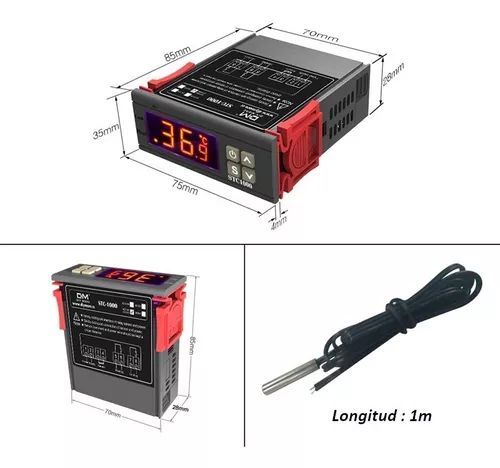 Termostato STC1000 220V Con Sensor De Temperatura