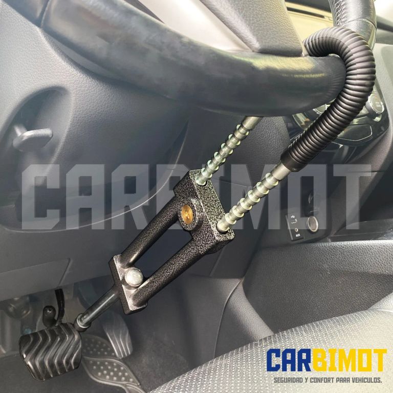 SEGURO BLOQUEO TRABA PEDAL TIMON VOLANTE ANTIRROBO VEHICULAR