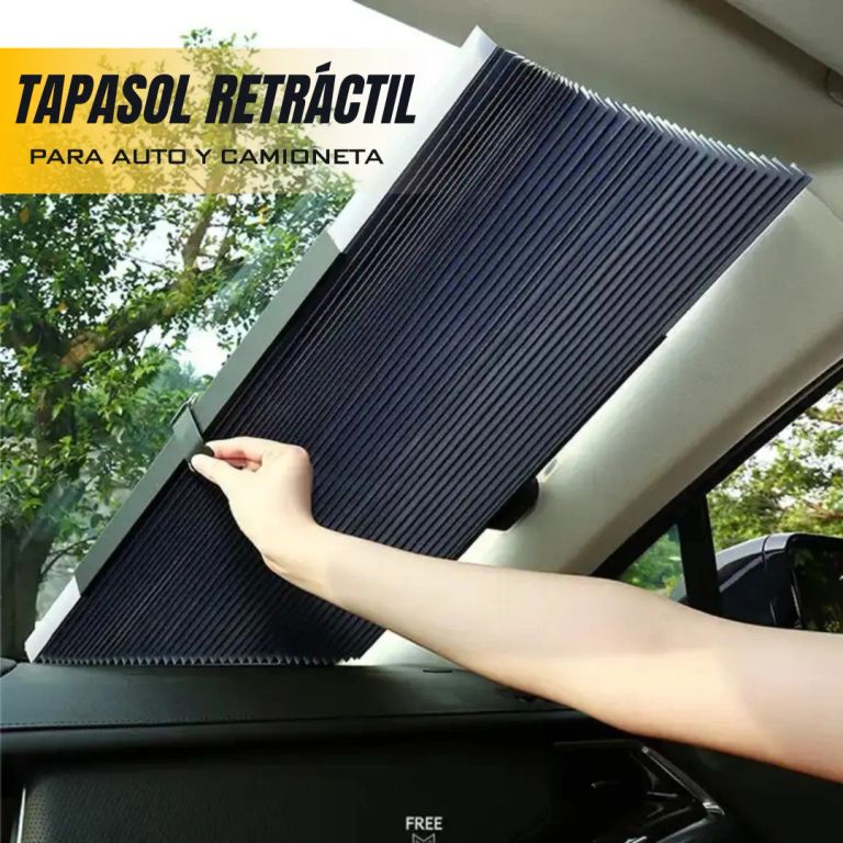 Tapasol de aluminio retráctil reforzado auto camioneta