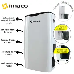 IMACO - Deshumedecedor Panel Digital DHE20 3L