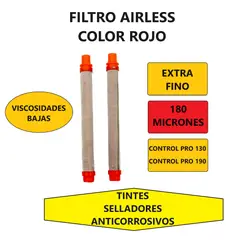 WAGNER - Filtro Rojo para Pistola de Pintar Airless (Pack 2 unidades)