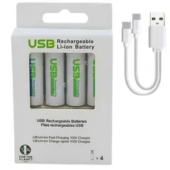 BESTON - Pila AA Usb Recargable Litio Tipo C x 04 Unidades