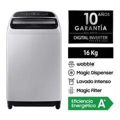 SAMSUNG - Lavadora 16 Kg WA16T6260BY - Gris
