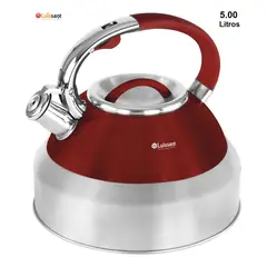 LUISSANT - Tetera Roch 5 lt. Rojo Acero Inoxidable