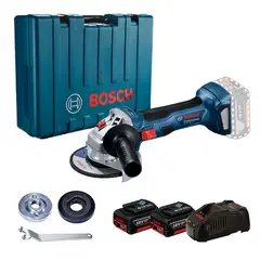 Bosch - Amoladora Esmeril Bosch Gws 180-li + 2 Bat.(4,0 A.h) y Carg.