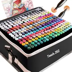 GENERICO - Plumones Touch 262 Piezas Multicolor Doble Punta