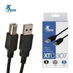 XTECH - Cable XTC-307 USB-A Macho 2.0 A USB-B 480MBPS