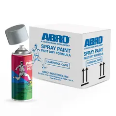 ABRO - Pintura en Spray Gris Ceniza 080C - caja x12 latas