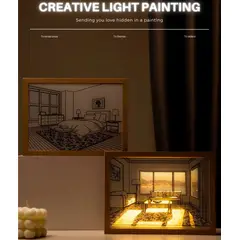 GENERICO - CUADRO CREATIVO CON LUZ LED