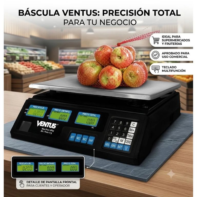 Balanza digital de mesa de 40 Kg- Ventus.