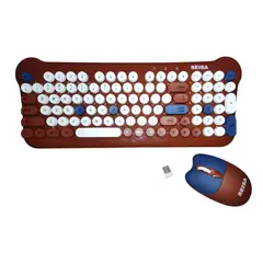 SEISA - Teclado y mouse kit inalámbrico DN C700 Color Marrón