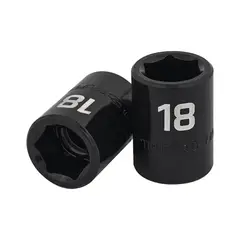 TRUPER - Dado para impacto de 6 puntas de 1/2" de 18 mm encastre de 1/2" Pza.
