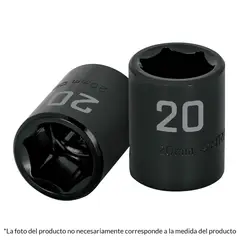 TRUPER - Dado para impacto de 6 puntas de 1/2" de 12 mm encastre 1/2" Pza.