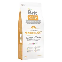 BRIT - BRIT CARE GRAIN FREE SENIOR & LIGHT 12 KG - SALMON Y PAPA