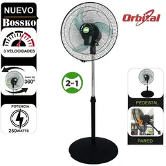 BOSSKO - Ventilador Orbital 2 en 1 BK-8223VO De 16 " 250W