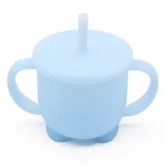 GENERICO - Taza de Silicona Antiderrames con Sorbete Celeste