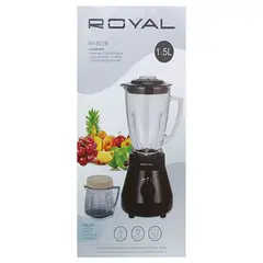 ROYAL - LICUADORA Y PICATODO DE 1.5 LITROS RY-822B 2 VELOCIDADES - NEGRO