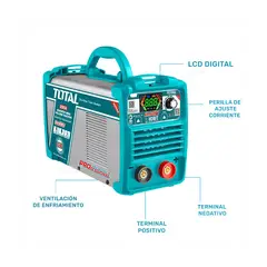 TOTAL TOOLS - MÁQUINA SOLDAR ELECTRODO INVERTER MMA 200A INDUSTRIAL TOTAL