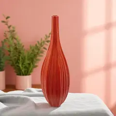 CONCEPT - Florero Rojo Pico Delgado Cerámica