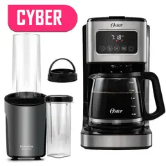 OSTER - Cafetera Oster Programable 12 Tazas mas Licuadora Personal Taurus