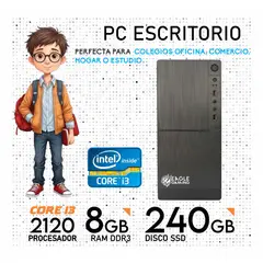 INTEL - COMPUTADORA ESCRITORIO I3 2120 - 8GB - SSD 240GB