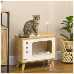 VENTITAS HOME - Casa para Mascota Fluffy Duna y Blanco