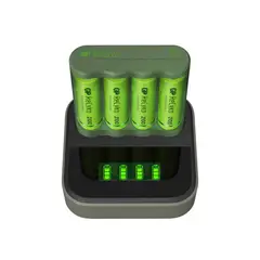 GP BATTERIES - CARGADOR DOCK GP RECYKO RECARGABLE + 4 PILAS AA 2100 MAH