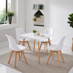 VENTITAS HOME - COMBO Mesa + 4 Sillas Vintage Larizza Ventitas Home Blanco