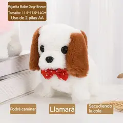 DANWEILE - Adorable Perro Peluche de peluche que camina, ladra y mueve la cola
