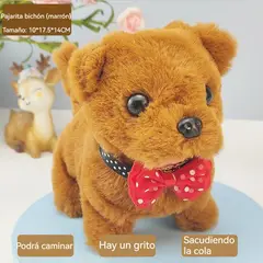 DANWEILE - Adorable Perro Peluche de peluche que camina, ladra y mueve la cola
