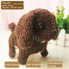 DANWEILE - Adorable Perro Peluche de peluche que camina, ladra y mueve la cola