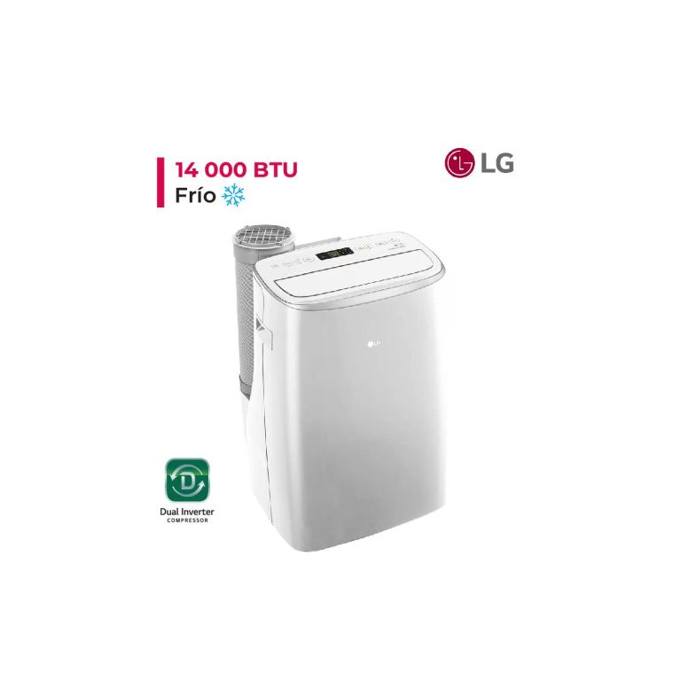 AIRE ACONDICIONADO PORTATIL LG DE 14,000 BTU INVERTER FRIO SOLO