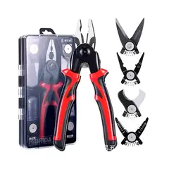 GENERICO - ALICATE HERRAMIENTA MULTIUSOS 5 EN 1 PELACABLES CORTE - MULTI-ALICATE