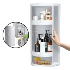 ELMEJORPRECIO - Esquinero Organizador Giratorio 360° de 3 niveles Multiuso