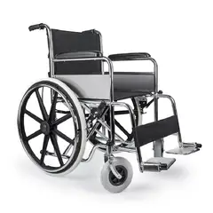 OEM - SILLA DE RUEDAS DE ACERO CROMADO