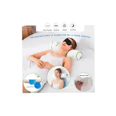 GENERICO - Pack Almohada Cervical Viscoelástica y Antifaz para Dormir.