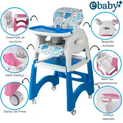 EBABY - Silla Comedor Escritorio LARA – EB645-1 3 en 1
