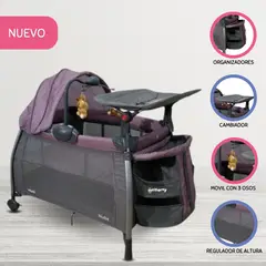 INFANTI - Cuna Corral «NUBE ZIGZAG» Purple