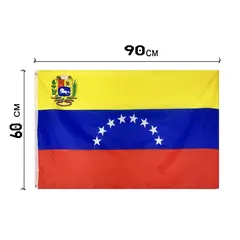 GENERICO - Bandera De Venezuela 90cm x 150 cm en Poliester Calidad 1