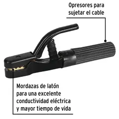 PRETUL - Pinza para soldar porta electrodo de 500 A, PRETUL