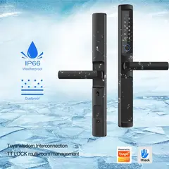 TECH CARE - Cerradura Inteligente 5 modos para puerta aluminio + A prueba de Agua