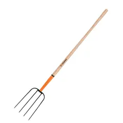 Truper - Trinche Bieldo para paja, 4 dientes, mango 48", Truper