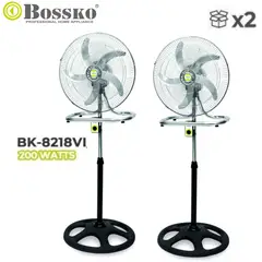 BOSSKO - Ventilador De 5 Aspas 3 En 1 De 18″ 200W BK-8219VI X2 UNIDADES